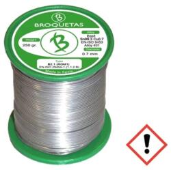 BROQUETAS Sârmă de Lipit fără Plumb 0, 7mm 0, 25kg (ECO1 B2.1 0,7MM 250G)