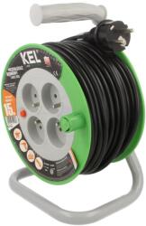 kel Cablu prelungitor bobinat PVC negru 15m (W-97367)