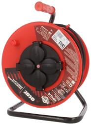 HSK Data Prelungitor alimentare ACAR 3x1, 5mm2 bobinat cu 4 prize, gumă negru (M01952)
