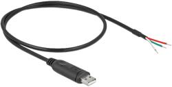 Delock Cablu USB 2.0 DELOCK 63497, USB A mufă aurită 0, 5m negru 26AWG (63497)