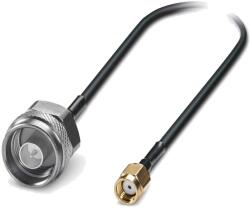 Phoenix Contact Cablu N tată, RP-SMA tată FRNC conectori ecranaţi negru drept - Cablu coaxial negru drept (1340130)