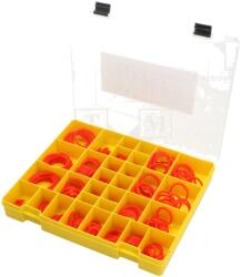 Oring Uszczelnienia Techniczne Set O-ring-uri silicon metric 392 bucăți (02B - BOX-L SI RED)