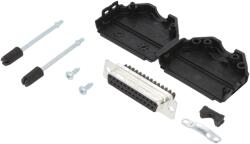 Amphenol Conector D-Sub 25-Pin Mamă Drept (L17DPPK25-BK+L77DB25SST)