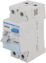 HAGER Întrerupător diferenţial 25A 30mA 1P+N 240VAC (CDC225J)