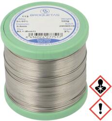 BROQUETAS Sârmă de lipit cu plumb 0, 8mm 0, 5kg (BROFIL 60 B2.1 0,8 MM 500 G)