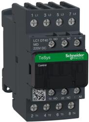 Schneider Electric Contactor electric cu 4 poli și 4 contacte auxiliare 220VDC (LC1DT40MD)