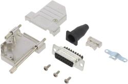 Amphenol Conector D-Sub 15 pini mamă 45° pe cablu (L17DTSL15-RG-LJS-S+L77DA15SST)