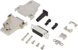 Amphenol Conector D-Sub 15-Pini Mamă Unghi 45° (L17D45ZF15-RG+L77DA15SST)