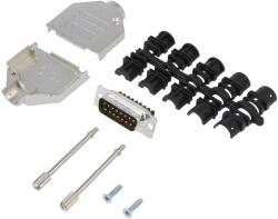 Amphenol Conector D-Sub 15-Pin tată drept (L17DTZK15+L717DA15PST)