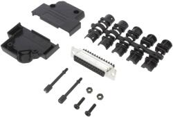 Amphenol Conector D-Sub 25-Pin Mamă Unghi 45° (L17D45PK-P-25+L77DB25SST)
