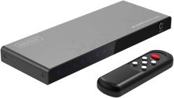 ASSMANN Switch HDMI 2.1 DIGITUS HDCP 2.2 negru cu telecomandă și cablu USB-C (DS-55334)