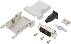 Amphenol Conector D-Sub 15 pini tată pe cablu (L17DTSL15-RG-LJS-T+L717DA15PST)
