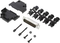 Amphenol Conector D-Sub 25 pini tată, terminal șurub (L17DTPK-P-25+L717DB25PST)