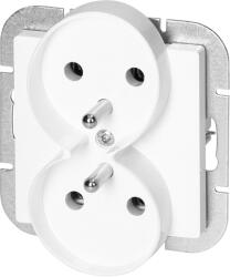 ORNO Priză dublă încastrată 2x2P+E Pearl, 16A, 250V, PT-6 PR, alb (O-OR-OE-7706_W)