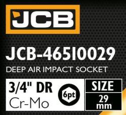 JCB Cap de impact JCB adânc 3/4" Cr-Mo hexagonal 29mm cheie cu adaptor (FS-59809) Cheie tubulara
