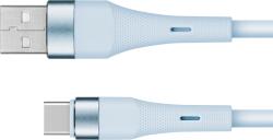 Krüger&Matz Cablu USB - USB tip C 1 m silicon albastru Kruger&Matz Basic (L-KM1268-1BL)