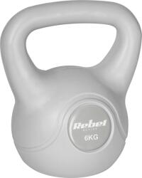 Rebel Kettlebell bituminos 6 kg gri REBEL ACTIVE (L-RBA-2322G-06)