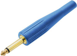  Conector Jack 6, 3 MONO cauciuc lung albastru (1267-)