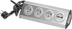 ORNO Set de sertare cu încărcare USB, INOX, pentru mobilier (O-FS-4)