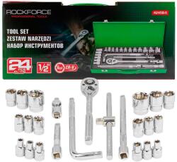 Rock FORCE Set de chei cu ratchet și accesorii 24 buc 1/2" cu geantă de transport (FS-57881) Cheie tubulara
