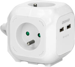ORNO Prelungitor 4 prize + 2 USB, 1.4m albă (O-OR-AE-13144_W)