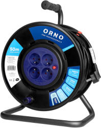ORNO Tambur de cablu de extensie 50m, 4 prize, protecție împotriva suprasarcinii (O-OR-AE-13292_50M)