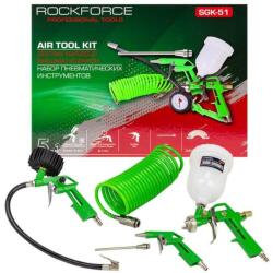 Rock FORCE Set pneumatic pentru compresor 5 în 1 - unelte pneumatice de compresor 5 piese (FS-58014)