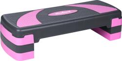 Rebel Trepte pentru aerobic și exerciții de fitness, 3 niveluri, gri-violet, REBEL ACTIVE (L-RBA-3225-PU)
