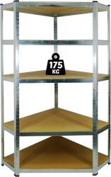 Chomik RACHIER CU REGAL ÎN COLȚ, 5 NIVELURI, 180 x 90 x 30 CM, CAPACITATE POLIȚE: 175 KG *0892 (CH-GWI0892) Raft