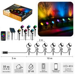 Chomik Reflectoare LED Inteligente pentru Grădină 6L Multicolore, Lungime 3 + 10 M Între Interior și Exterior *9315 (CH-LED9315)