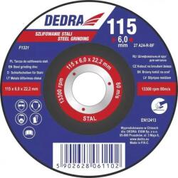 Dedra DEDRA-EXIM Disc de șlefuire din oțel DEDRA F1322 convex 125x6, 0x22, 2mm (F1322)