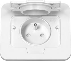 ORNO Priză etanșă, cu montaj la nivel, dreptunghiulară, IP55, 1x2P+E (franceză), albă (O-OR-GM-9031_W)