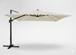 Garden Line Umbrelă de grădină 3 x 3 m bej "ROMA" cu husă și LED *1565 (CH-GAO1565)