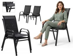 Garden Line SET DE 2 SCaUNE DE GRĂDINĂ NEGRE 54 x 70 x 92 CM *1625 (CH-TIH1625)