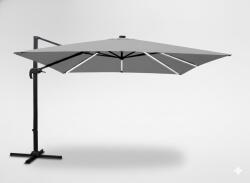 Garden Line Umbrelă de grădină 3 x 4 m gri "ROMA" cu husă și LED *1572 (CH-GAO1572)