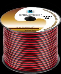 Cabletech Cablu pentru difuzoare 2x 1, 0mm CU negru-roșu (100m) (L-KAB0384)