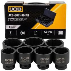 JCB Set de capete de impact 1" Cr-Mo 12-facete 7 piese 46-75 mm (FS-65107) Cheie tubulara