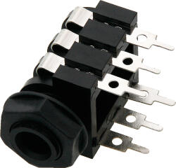  Conector din plastic Jack 6.3 mm mono de montare (0121-)