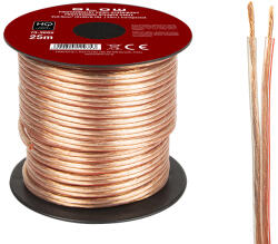 BLOW Cablu pentru difuzoare 2x2, 50 mm transparent 25 m (73-366-)