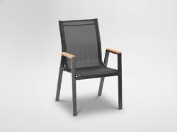 Garden Line Scaun de grădină din oțel POLYWOOD 61 x 56 x 90 CM Negru *9507 (CH-RIT9507)