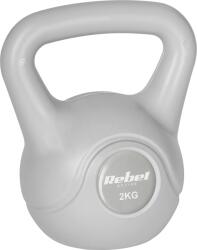 Rebel Kettlebell bituminos 2 kg gri REBEL ACTIVE (L-RBA-2322G-02)