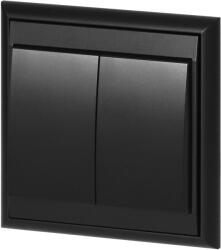 ORNO Comutator cu două butoane încastrat Luna, 10A, 250V, WP-2L, negru (O-OR-OE-7601_B)