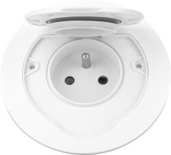 ORNO Priză etanșă, cu montaj la același nivel, rotundă, IP55, 1x2P+E(Franceză), albă (O-OR-GM-9030_W)