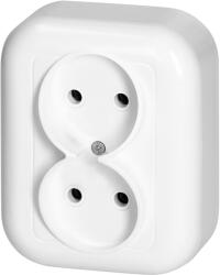 ORNO Priză dublă de suprafață 2P, 16A, 250V, FAN, alb (O-NT-5F_BIALY)