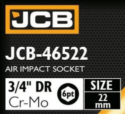 JCB Cap de impact JCB 3/4" 22mm 6-fațetat Cr-Mo CHEIE DE IMBLOCARE (FS-59817) Cheie tubulara
