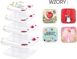 Hobby Life Set de 4 recipiente pătrate cu model *6781 (CH-HOB020979)