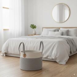 Chomik Coș pentru rufe/Jucării 35 x 30 CM Rotund Gri Mărimea L *5035 (CH-NIZ5035)