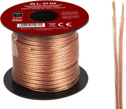 BLOW Cablu pentru difuzoare 2x0, 50 mm transparent 25 m (73-362-)