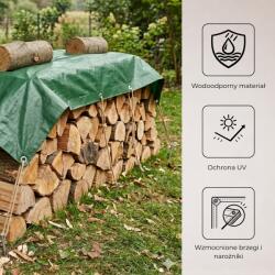 Springos GA2129 PRELATĂ 4 X 7 M VERDE ÎNCHIS ARGINTIE (GA2129)