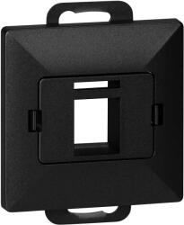 ORNO Placă frontală + Priză simplă tel-comp. RJ-45 Pearl, PC+ARJ45/P1, negru (O-OR-OE-7717_B)